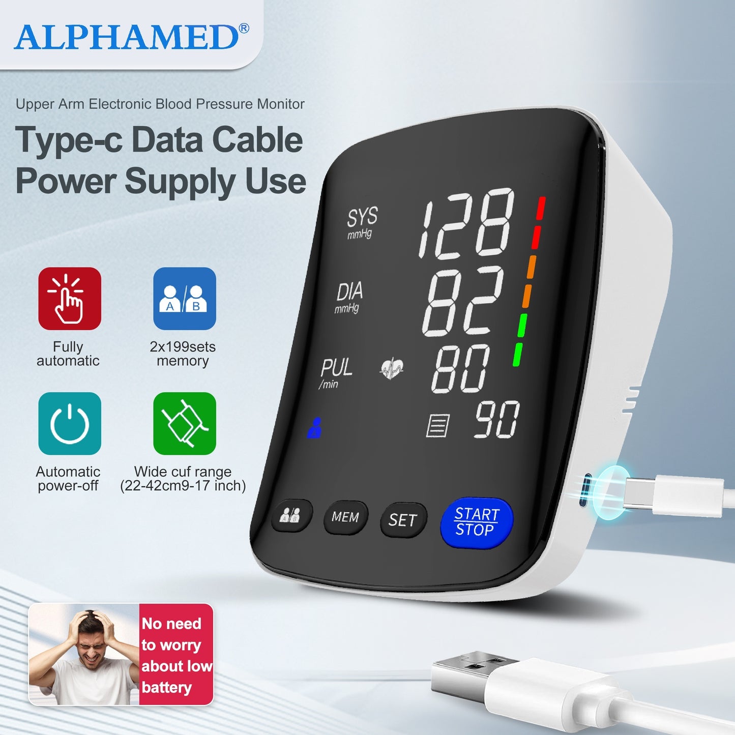 Digital Curved Screen High Precision Home BP monitor