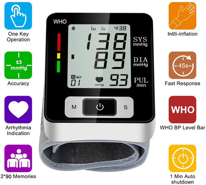 Medical Blood Pressure-Wrist Cuff monitor