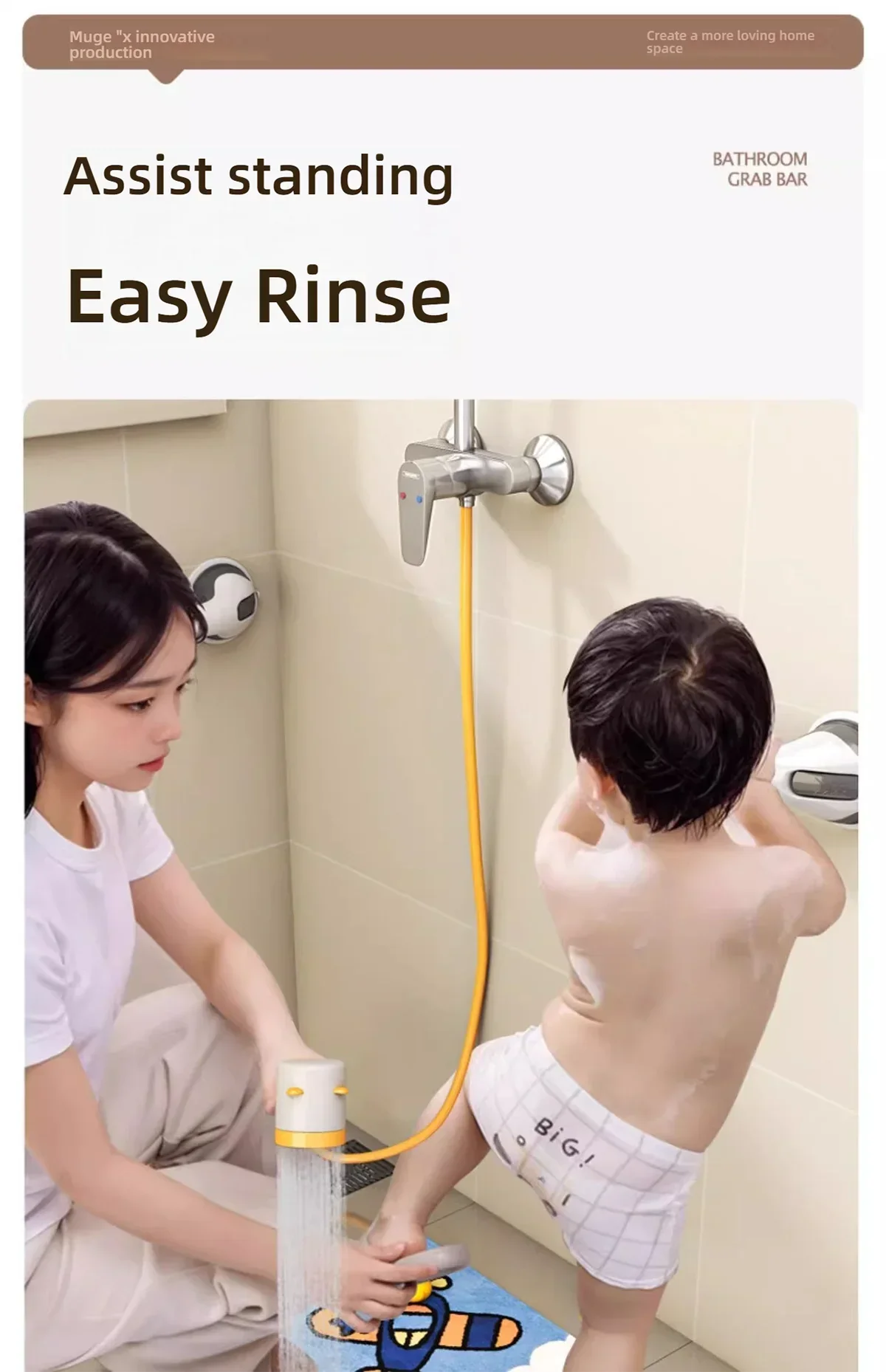 Bathtub Safety Grab Bar for handicapped/ elderly