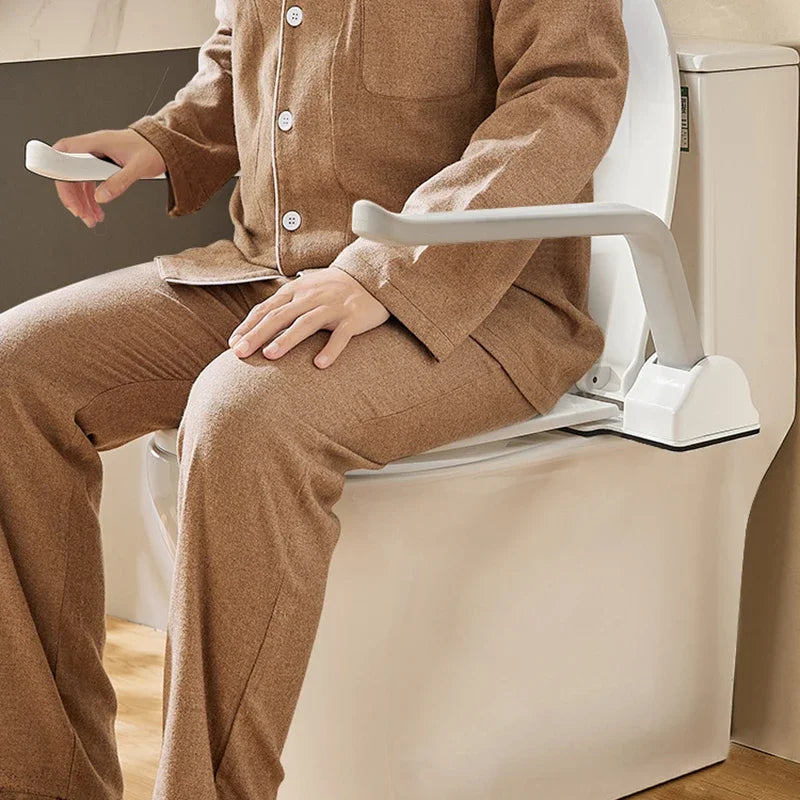 Raised Toilet Seat support  arm grabs