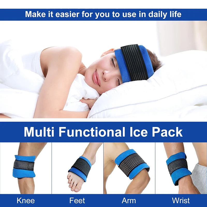 Gel Ice Packs With Elastic Strap