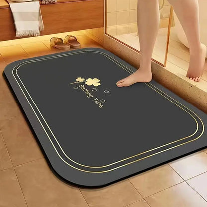 Bathroom absorbent floor mat