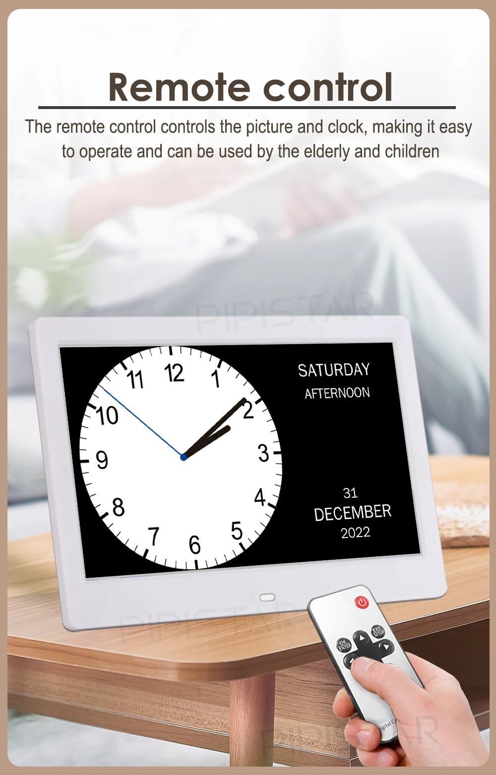 Dementia Clock Time Date Weather Forecast Smart Desktop Clock