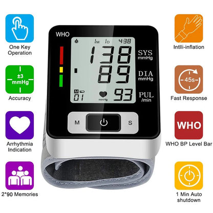 Medical Blood Pressure-Wrist Cuff monitor