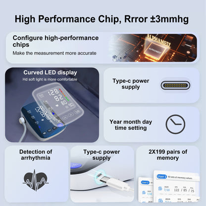 Digital Curved Screen High Precision Home BP monitor